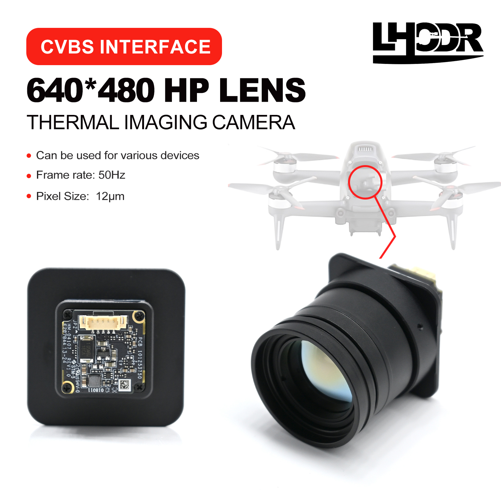 Drone Camera Lens - 30mm 640x480 pix Drone thermal imaging