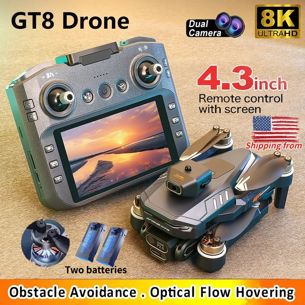 Drone Camera Vlog - GT8 Drone 4.3inch Screen Control 8K
