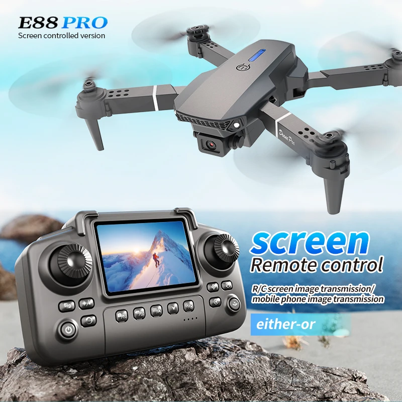 Drone Camera Mount - E88 PRO Drone with screen 4K