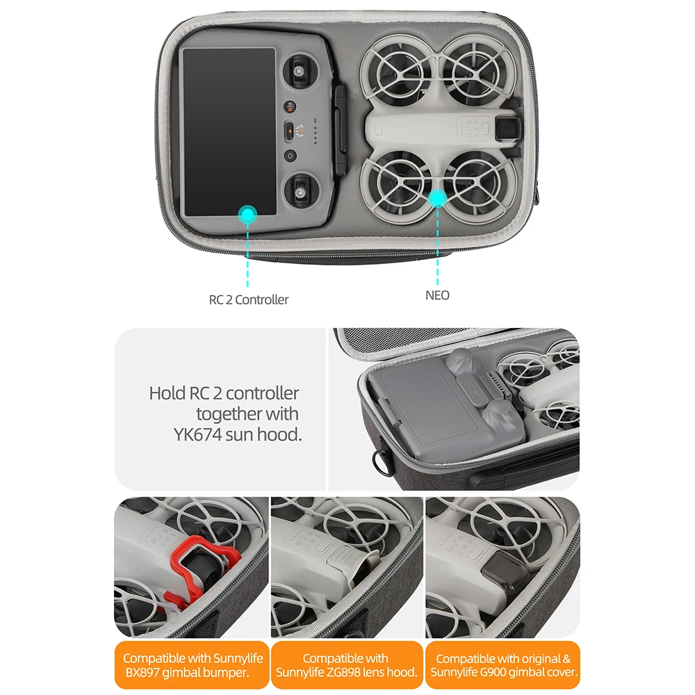 For DJI NEO RC 2 Remote Contro - Drone Camera Case 리뷰 및 가격