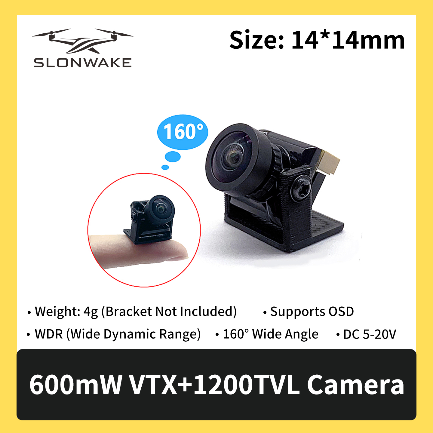 SLONWAKE 5.8G 600mW 7-24V FPV  - Drone Camera Wide Angle 리뷰 및 가격