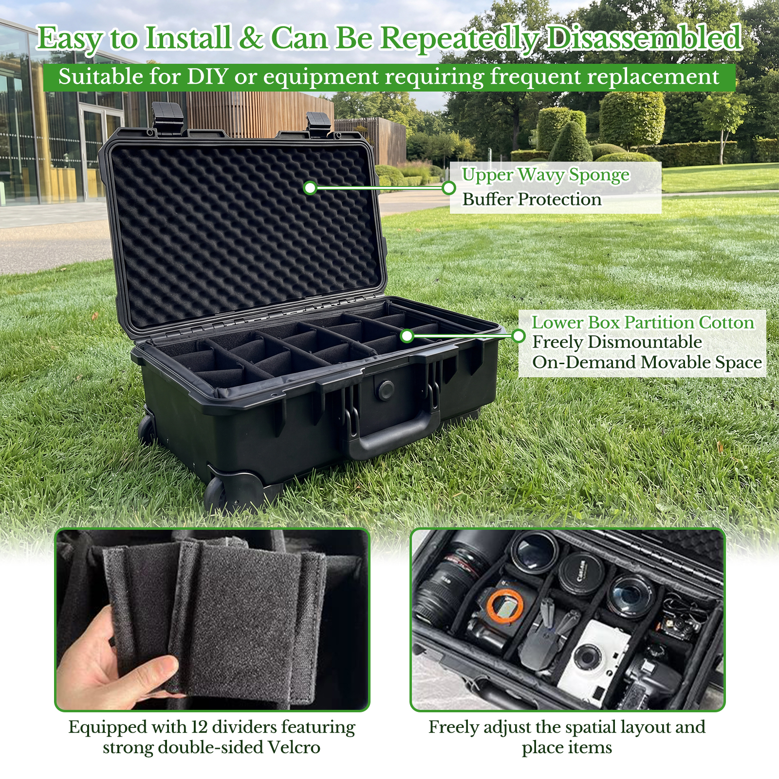 Professional Large Hard Rollin - Drone Camera Case 리뷰 및 가격