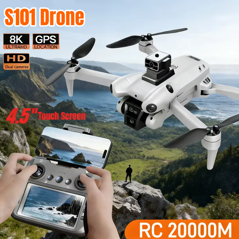 New S101 Drone 8K Dual Camera  - Drone Camera Wide Angle 리뷰 및 가격