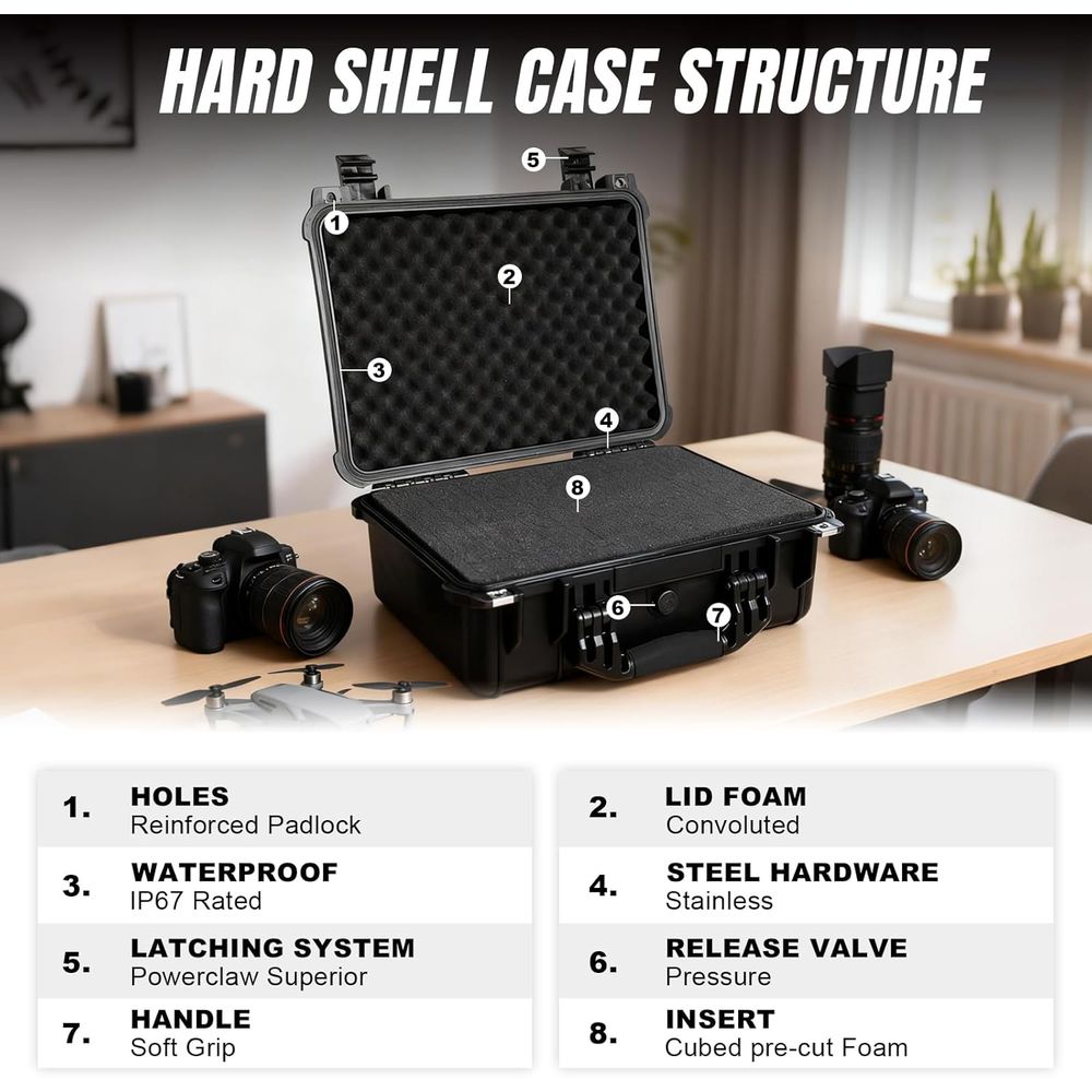 Portable 16x12.8x6.8 Weatherpr - Drone Camera Case 리뷰 및 가격