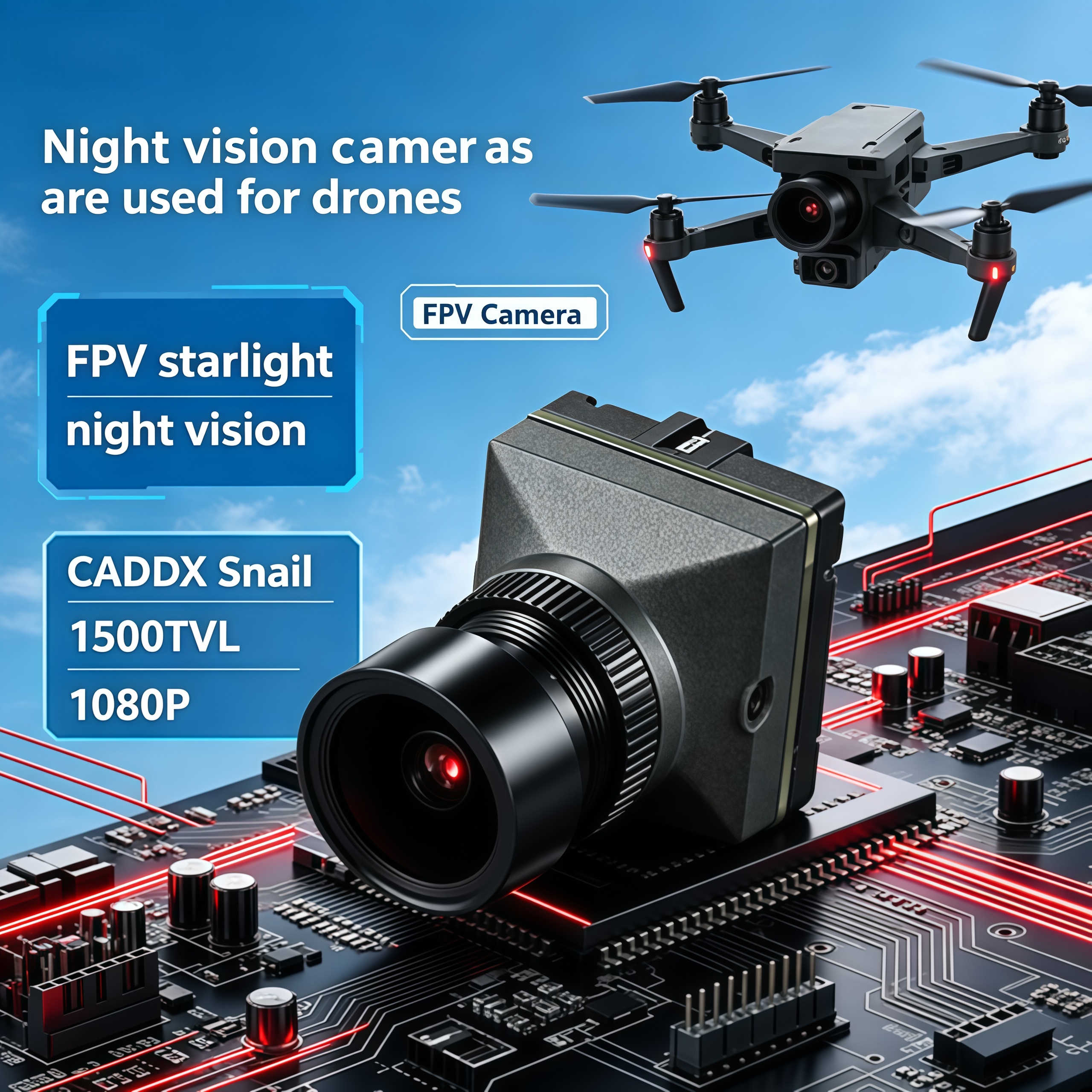 1500TVL HD CADDX Snail FPV Cam - Drone Camera Lens 리뷰 및 가격